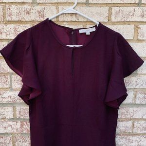 Loft plum colored dress size 10